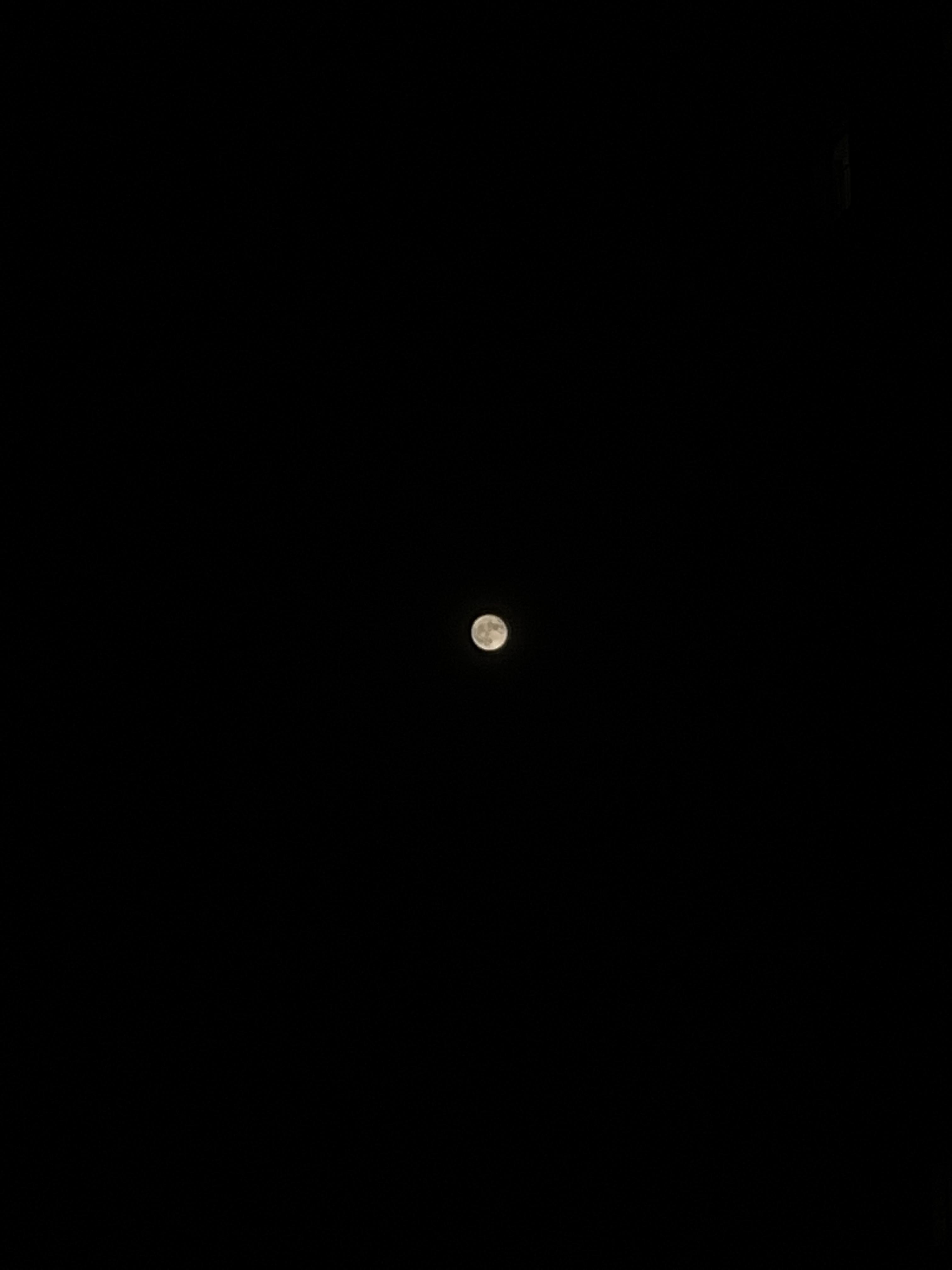 Moon photo captured with iPhone 12 mini wide camera using moontake